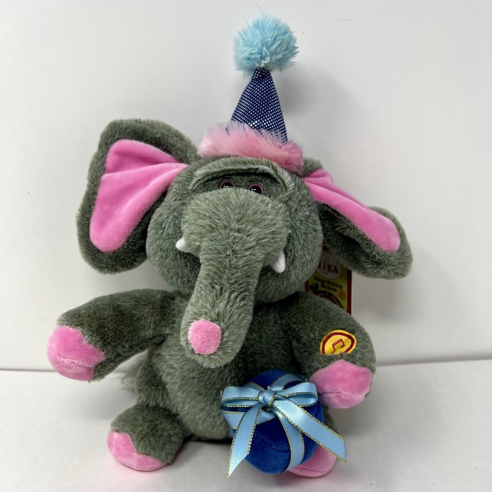 Elephant Plush Dance sings Happy Birthday Animated Singing Stuffed Animal Toy